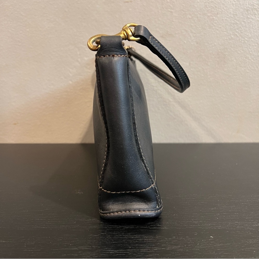 Vintage COACH 9311 Bleecker Demi Mini Hand Pouch Purse Wristlet Black Leather - Picture 5 of 10